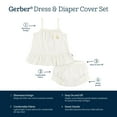 thumbnail image 6 of Gerber Baby Girl Dress and Diaper Cover Set, 2-Piece, Sizes Newborn - 24 Months, 6 of 9