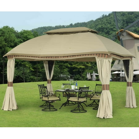 Sunjoy Replacement Curtain for L-GZ822PCO 10X13 Domed Gazebo