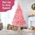 thumbnail image 5 of Fawyn Folding Tinsel Christmas Tree, Artificial Pink, 6 ft, 5 of 5