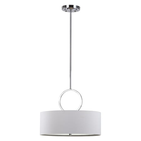 

Safavieh Debonair 3-Light 18 in. Dia. Drum Adjustable Pendant Chrome