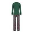 thumbnail image 4 of Matching Family Christmas Green Pajamas Sets Xmas Elk PJ's Loungewear, 4 of 8