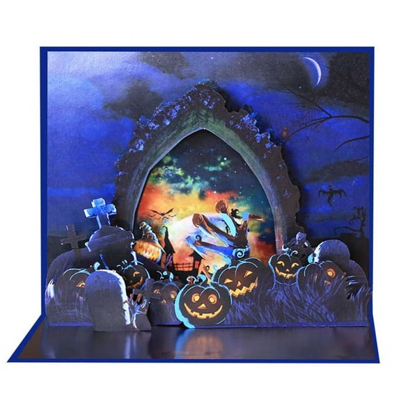 SpookHouse Halloween Night Card 3D for Pop Up Card with Envelope Handmade 3D Halloween Greeting Card Pumpkin Halloween C