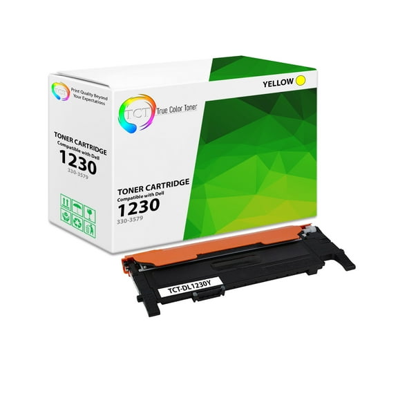 TCT 1230 Yellow Toner Cartridge - Compatible With Dell 330-3013 330-3579 M127K F479K Yellow