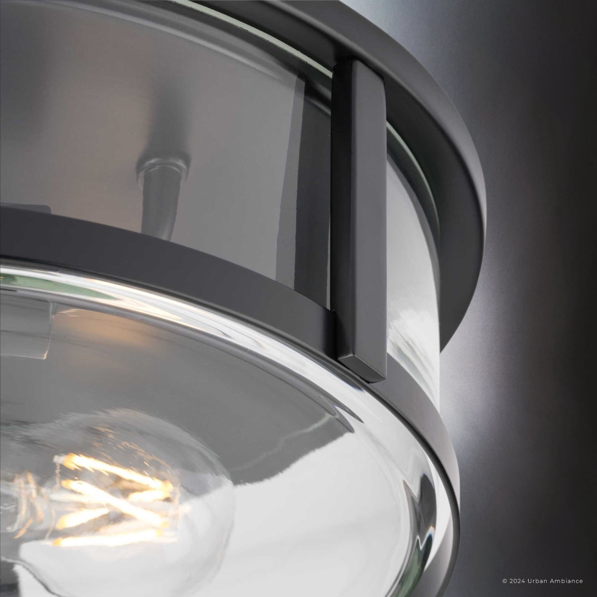 Luxury Modern Farmhouse Ceiling Light, Matte Black, UHP4596
