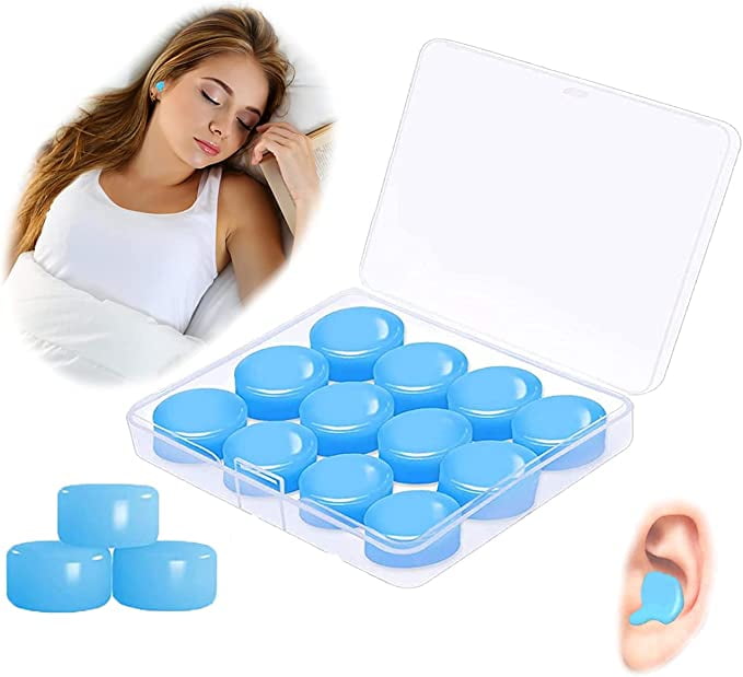 Mpow Ear Plugs, 6 Pairs Super Soft Silicone Ear Plugs, 28dB SNR Comfortable Ear Plugs, Noise Reduction Hearing Protector, for Sleeping, Swimming, Studying, Concerts, Loud Events