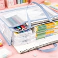 thumbnail image 5 of Transparent Mesh Art Portfolio Bag with Zipper Handle Portable Organizer for Posters Documents Storage, 5 of 5