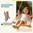 thumbnail image 4 of Qaba Wooden Swing Seat for Backyard with Adjustable Rope 15.7" x6.3", 4 of 10