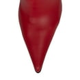 thumbnail image 5 of Jeffrey Campbell 2-in-One Red Stiletto Heel Pointed Toe Pull On Pant Boots Pumps (Red, 8.5), 5 of 5