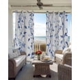 thumbnail image 6 of Blue Purple Botanical Blackout Curtains for Bedroom Living Room Darkening Curtains 63 Inches Long Pastoral Summer Spring Leaf Window Curtain 2 Panels Set Window Treatment Grommet Drapes 52"x63", 6 of 9
