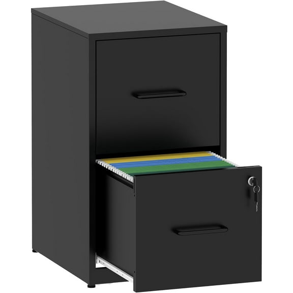 AQY File Cabinet with Lock, Metal Filing Cabinets for Home Office, 18" Deep Vertical Storage Drawer for Hanging A4/Letter/Legal Size Files