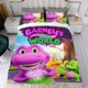 thumbnail image 4 of Barney y los Amigos Conjunto de sábanas temático, trío de piezas, cómodo y amigable con la piel, diseño único, regalo de decoración para el hogar para familiares, amigos y fans,140cm *210cm, 4 of 6