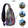 thumbnail image 4 of Abstract Paisley Sling Bag – Vintage Bohemian Floral Crossbody Backpack, Lightweight Travel Daypack with Adjustable Strap & Multiple Compartments, 4 of 4