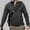 Gray, variant on Fleece Sweatshirts for Men Casual Slim Fit Mock Neck Button Up Thermal Henley Pullover Thick Warm Sweater with Pocket Coffee L