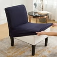 thumbnail image 5 of Eurhowing Stretch Armless Chair Cover 2Pcs, Non Slip & Waterproof Accent Chair Slipcover, Machine Washable Slipper Chair Protector for Home Office, Navy Blue, 5 of 7