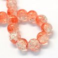 thumbnail image 2 of U8MO Crackle Glass Beads 7mm Coral Clear Mixed Ombre Bulk Jewelry Supplies Mix 20pcs, 2 of 2