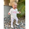 thumbnail image 6 of RUINIXCW Baby Girls Romper, Long Sleeve Embroidery Letters Bow Bodysuit Clothes for Casual Daily, 6 of 9