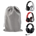 thumbnail image 1 of 5 Pcs Portable Headphone Carrying Bag, Travel Headset  Storage, Large Capacity Drawstring Soft Pouch, for Gaming Headphones, Headsets, Earbuds, Sturdy and Durable, 1 of 7