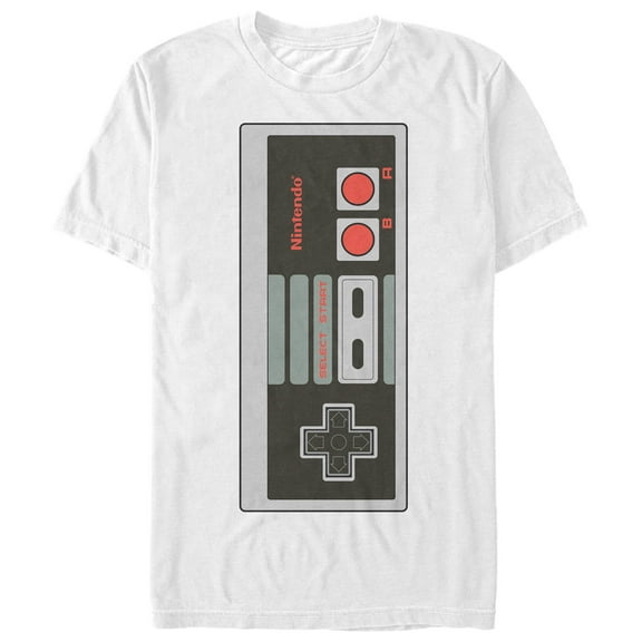 Men's Nintendo Big NES Controller Graphic Tee White 3X Large