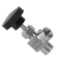 thumbnail image 2 of BSPP Female Thread Needle Valve 304 Stainless Steel Angle Type Stop Valve for Water Gas Oil Fuel1/4, 2 of 4