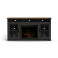 thumbnail image 5 of Miekor Furniture 74 inch Fireplace TV Stand Console for TVs up to 85 inches, Minimal Assembly, Black and Whiskey Finish 68268, 5 of 10