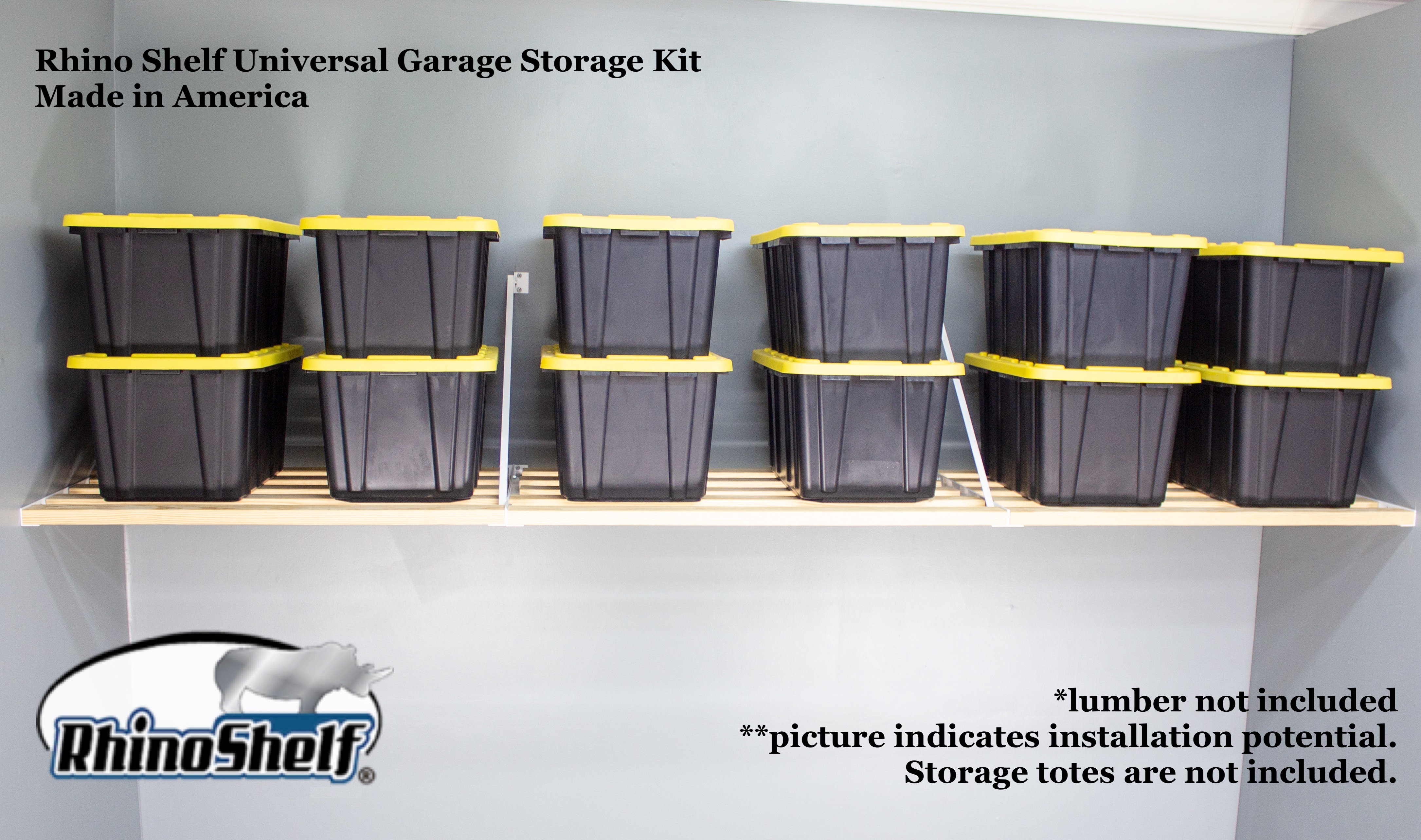 Rhino Shelf Universal Garage Storage Kit 12 feet