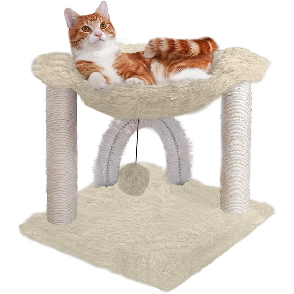 FurHaven Pet Products Tiger Tough Plush Hammock - Cream, 17.3"