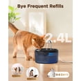 thumbnail image 2 of Fuente de agua para gatos VOUAAOOD, 2,4 L, para gatos de interior, color negro, 2 of 9