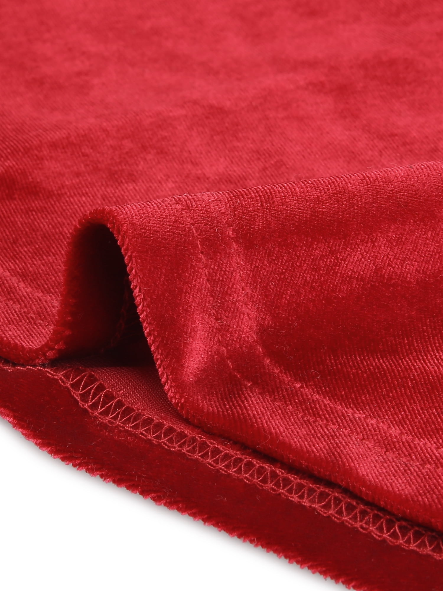 DARING DIVA Elegant Velvet Sheer Mesh Cocktail Dress S Dark Red