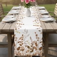 thumbnail image 4 of Orange Brown Eucalyptus Table Runner - 48 Inch Long Watercolor Spring Weeping Botanical Cotton and Linen Blended Dress Scarves Farmhouse Table Runner for Kitchen Dining, Coffee Table, 13" x 48", 4 of 8