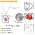thumbnail image 5 of Fasjewly 18K White Gold Plated Heart Necklace for Women,CZ Heart January Garnet Birthstone Pendant Jewelry Gifts for Wife Mom Girlfriend,Valentine’s Day Mother’s Day Birthday Anniversary Gift, 5 of 10
