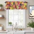 thumbnail image 2 of Summer Fruits Valance Curtain for Windows Watermelon Banana Peach Lemon Sweet Pineapple Grape Rod Pocket Curtain Valances Short Window Treatments for Kitchen Bathroom Laundry Basement 42 x 18 Inch, 2 of 9