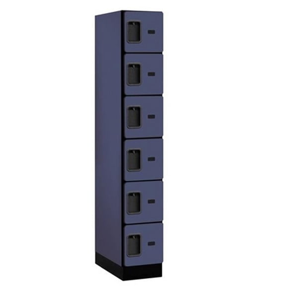 Salsbury  Designer Wood Locker Six Tier Box Style - Blue