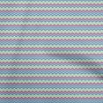 thumbnail image 1 of oneOone Viscose Jersey Blue Fabric Chevron Sewing Material Print Fabric By The Yard 60 Inch Wide, 1 of 4