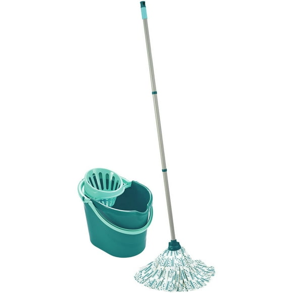 Leifheit Classic Mop and Bucket Set, Green, White