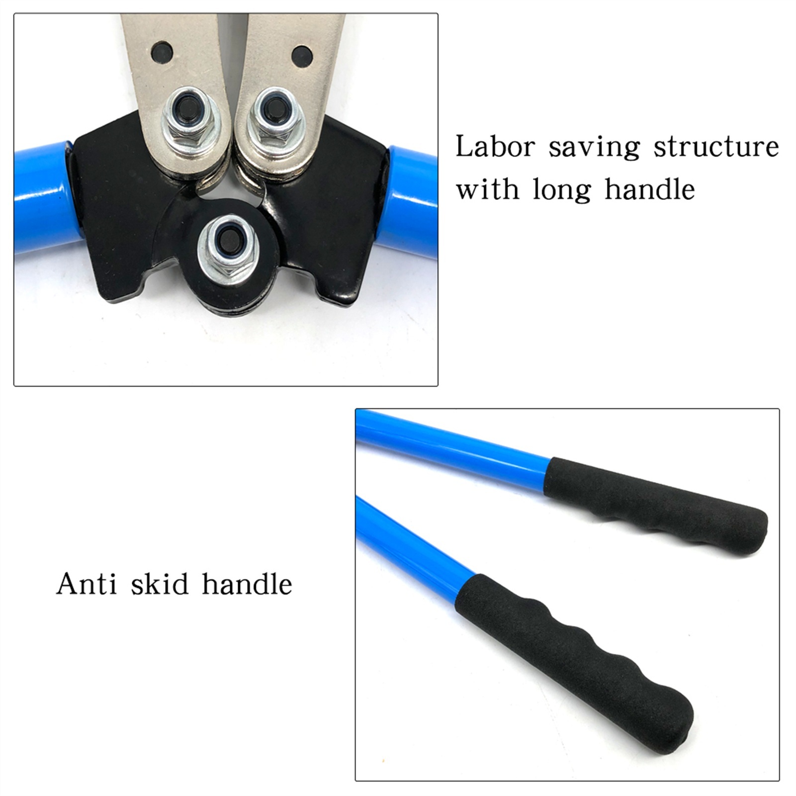 Cable Crimping Tool Kit Copper Ring Terminal Crimping Pliers HX-50B 6.0 - 50mm2 Automotive Battery Connector 60/100PCS BOX ,Built to Last