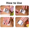 thumbnail image 4 of Finger Guards For Cutting, 2PCS Kitchen Tool Stainless Steel Finger Guard Finger Protector, Avoid Hurting When Slicing and Dicing Kitchen Safe Chop Cut Tool, 4 of 7