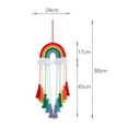 thumbnail image 2 of Rainbow Wall Hanging Hand-Woven Rainbow Garland Long Tassels Pendant Wall Decoration - number 1, 2 of 5