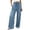 Navy*, variant on RUTAYY Women's Pants Effortless Wide Leg Solid Color Relaxed Casual Everyday Bottoms with Pockets Drawstring Comfortable Breathable Vibrant Holiday Trousers