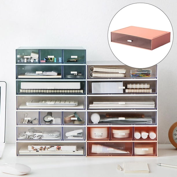 Caja de Almacenamiento Yotijar organizador de joyas Rosa 1 Cuadrícula Almacenamiento de cajones de escritorio