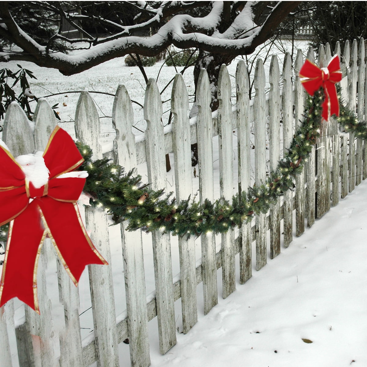 HOLIDYNAMICS Outdoor Velveteen Ribbon for Wreaths & Garlands, 18in Red Bow