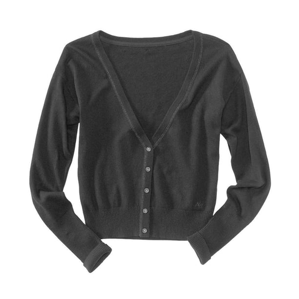 Aeropostale Womens Aero A87 Cardigan Suéter, Gris, X-Small Aeropostale Cárdigan