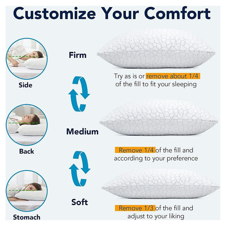  QUTOOL Cooling Bed Pillows for Sleeping Lumbar Support