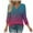 Navy, variant on WCMZJ 3/4 Length Sleeve Womens Tops V Neck Casual Tunic Tops Basic Shirts Loose Fit Blouse Blue S