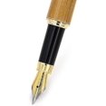 thumbnail image 3 of Medium Nib Fountain Pen Natural Bamboo Writing Pen With Converter And Case (red Packaged), 3 of 3
