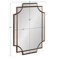 thumbnail image 5 of Kate and Laurel Minuette Traditional Wall Mirror, 18 x 24, Bronze, Decorative Farmhouse Mirror with Elegant Scalloped Interlocking Geometry With Slim Profile, 5 of 7