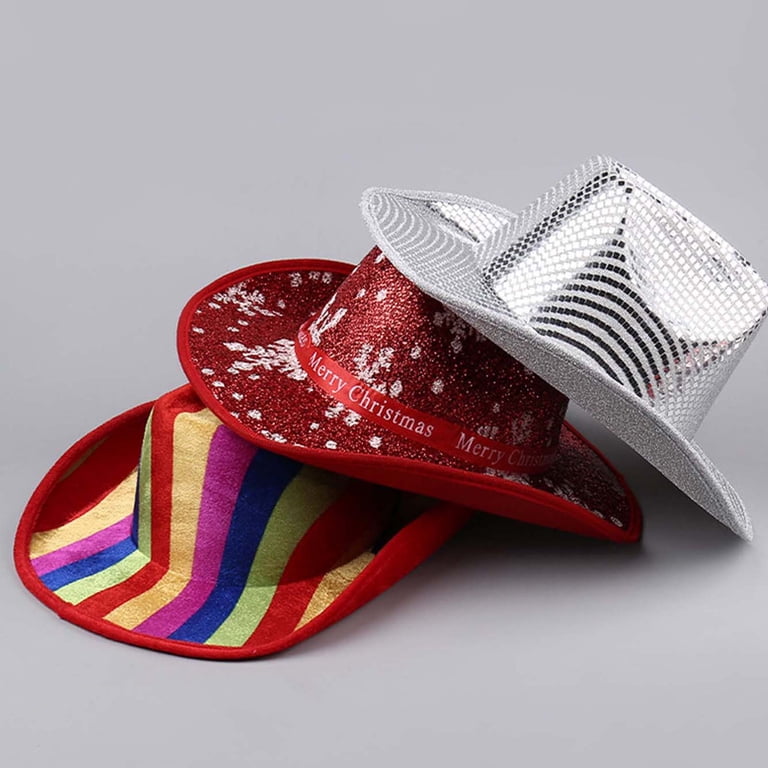 Ynynloco Glitter Cowboy Hat Classic Western Rhinestone  display picture 1