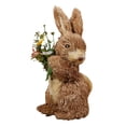 thumbnail image 2 of AMLESO Artificial Easter Straw Rabbit Sculpture, Handmade for Desktop Garden Decoration A, 2 of 8