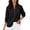 Black Shirts, variant on CAIVO Women Plus Size Summer Blouse Long Sleeve Ruffle Button Down Shirt Loose Casual Pullover Tunic Tops Fashionable Solid Color Back To School Dailywear
