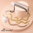 thumbnail image 5 of ‎555Jewelry 5mm Dainty Adjustable Stainless Steel Wrap Beads & Curb Chain ‎Bracelets for Women & Girls, Black/Sliver, 7 Inch, 5 of 7