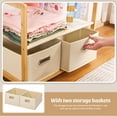 thumbnail image 3 of Enogets Bamboo Closet Organizer, Freestanding Clothing Rack with Adjustable Hanging Rods & 2 Storage Baskets for Children's Bedroom, 3 of 9